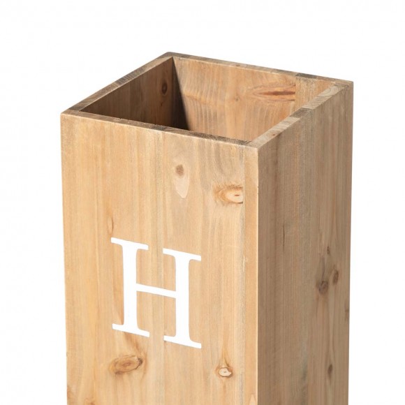 Glitzhome Glitzhome 30"H Double Sided Solid Wood Natural Boxed "WELCOME HOME" Porch Sign