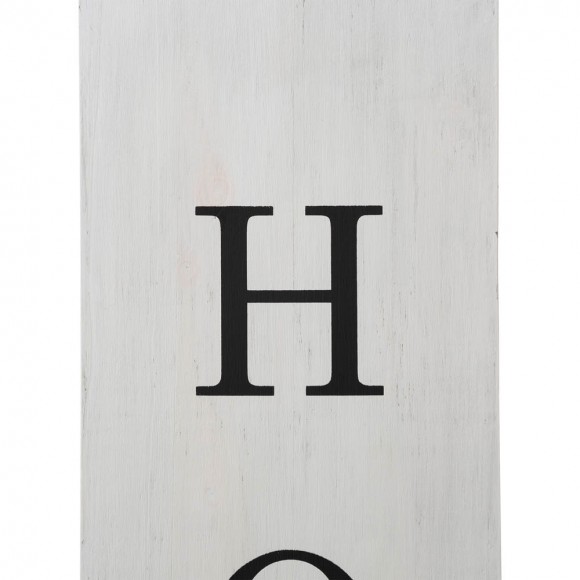 Glitzhome Glitzhome 30"H Double Sided Washed White Wooden Box-shaped "WELCOME HOME" Porch Sign