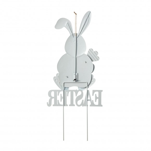 Glitzhome Glitzhome 30"H Easter Metal Bunny Yard Stake (KD)