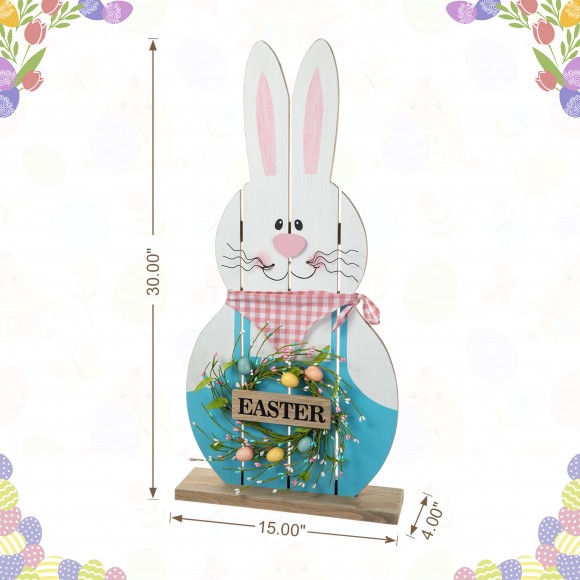 Glitzhome Glitzhome 30"H Easter Wooden Bunny Porch Decor