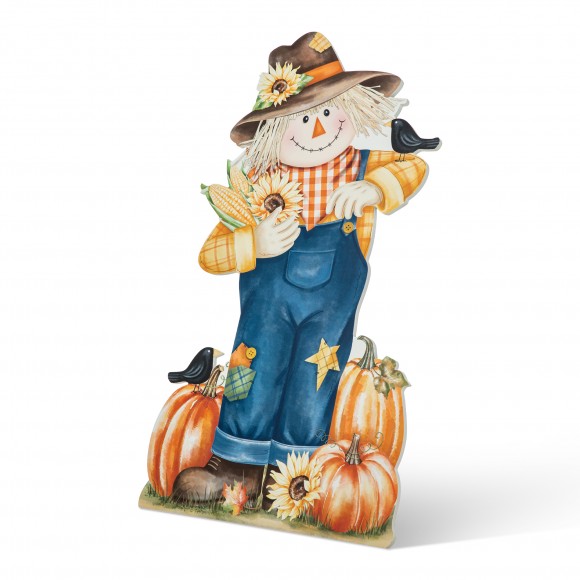 glitzhome Glitzhome 30"H Fall Wooden Painted Scarecrow Porch Décor