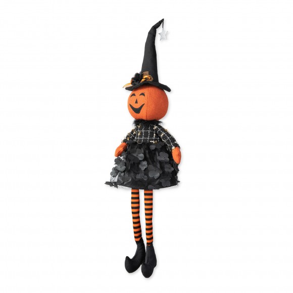glitzhome Glitzhome 30"H Halloween Fabric Dressed Pumpkin Sitter