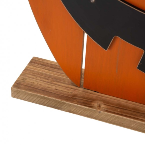 Glitzhome Glitzhome 30"H Lighted Wooden Cutout Pumpkin Porch Decor