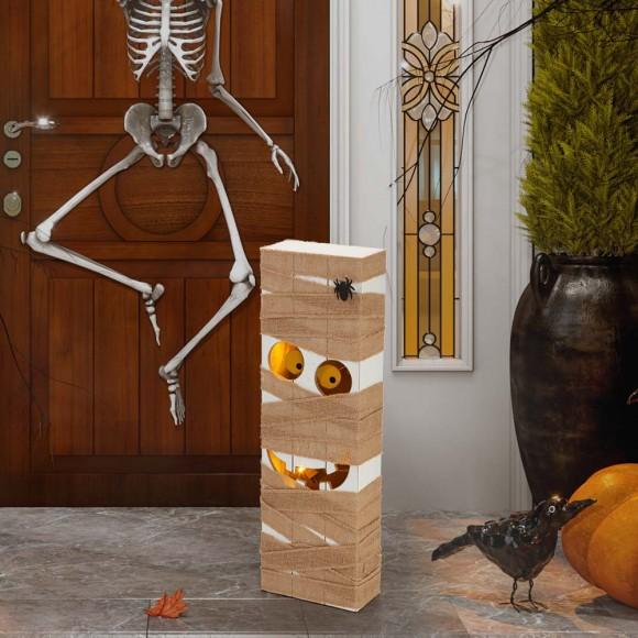 Glitzhome Glitzhome 30"H Lighted Wooden Mummy Porch Decor