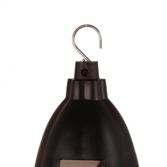 Glitzhome Glitzhome 30"H Solar Lighted Brown Plastic Hanging Basket/Planter