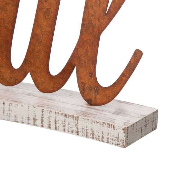 Glitzhome Glitzhome 30"L Fall Wooden/Metal Thankful Decor