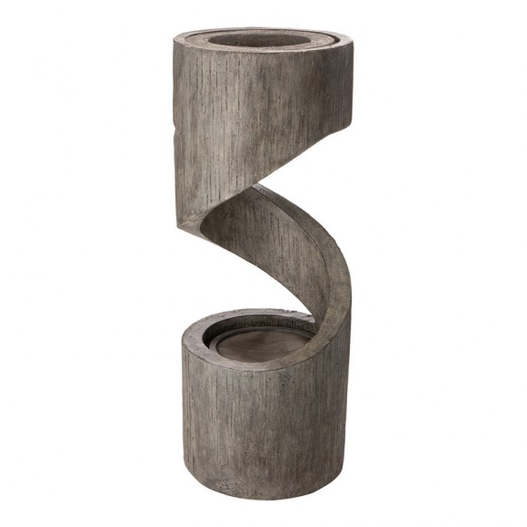 glitzhome Glitzhome 31.30"H Polyresin Curving Shaped Outdoor Fountain With Pump & LED Light