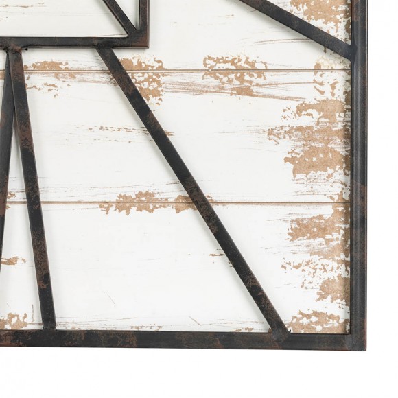 Glitzhome Glitzhome 31.5"H Oversized Farmhouse Wooden/Metal Rectangular Wall Clock