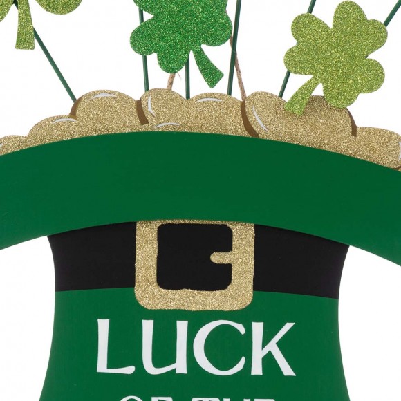 Glitzhome Glitzhome 31.5"H St. Patrick's Day Wooden Leprechaun Belt Yard Stake Or Wall Décor (Two Functions)