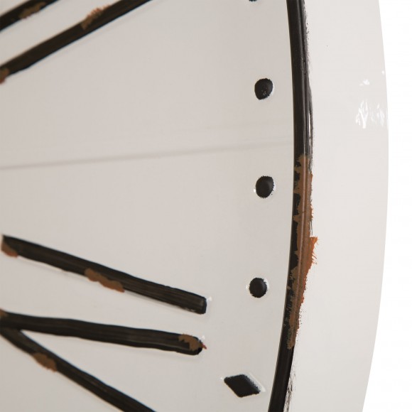 Glitzhome Glitzhome 31.5" Oversized Farmhouse Metal Enamel Wall Clock