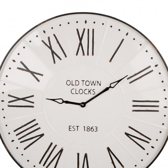 Glitzhome Glitzhome 31.5" Oversized Farmhouse Metal Enamel Wall Clock