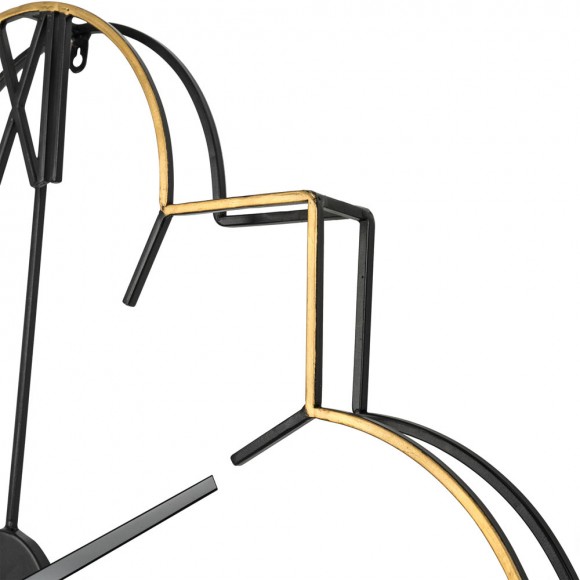 Glitzhome Glitzhome 31.90"D Oversized Modern Metal Golden & Black Novelty Wall Clock