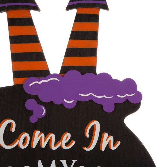 Glitzhome Glitzhome 32"H Halloween Wooden Witch Yard Stake Or Standing Decor Or Hanging Decor (KD Three Function)