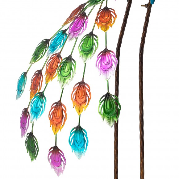 Glitzhome Glitzhome 32"H Metal Standing Peacock Garden Statue With Stakes (KD)