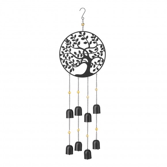 glitzhome Glitzhome 32"H Metal Tree of Life Windchime with Bells