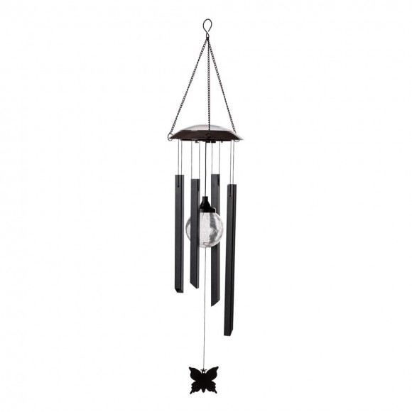 Glitzhome Glitzhome 32"H Solar Powered LED Wind Chime Light
