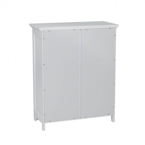 Glitzhome Glitzhome 32" H Wooden Floor Storage Cabinet With 2 Shutter Door White