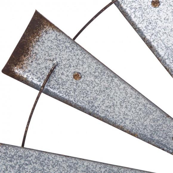 Glitzhome Glitzhome 32"L Metal Semi-Circle Windmill Wall Decor