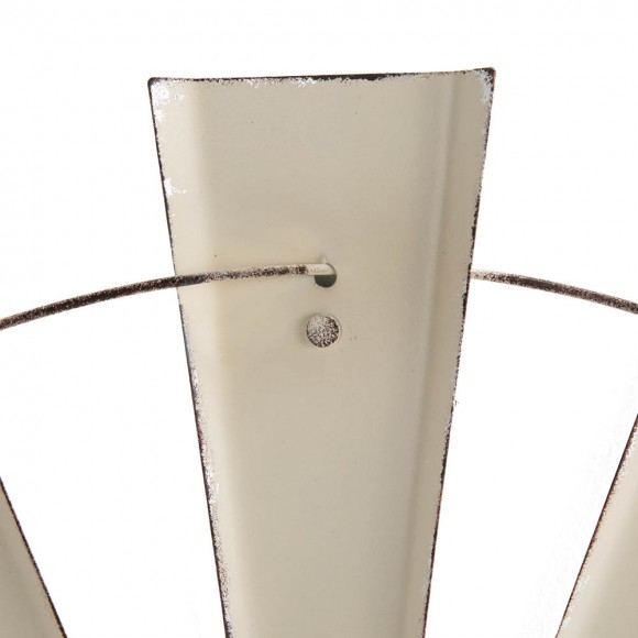 Glitzhome Glitzhome 32"L Vintage Beige Farmhouse Half Wind Spinner Wall Decor