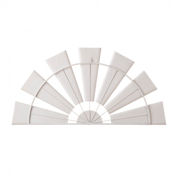 Glitzhome Glitzhome 32"L Welcome Metal Patriotic Half Wind Spinner Wall Decor