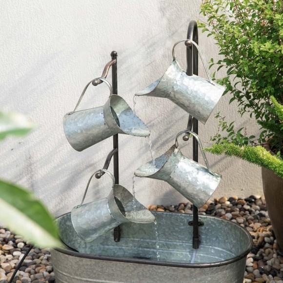 Glitzhome Glitzhome 33.25"H Farmhouse Galvanized Metal Cascading Water Fountain