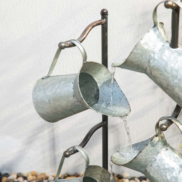 Glitzhome Glitzhome 33.25"H Farmhouse Galvanized Metal Cascading Water Fountain