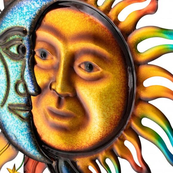 Glitzhome Glitzhome 33.5"L Metal Sun And Moon Wall Decor (KD)