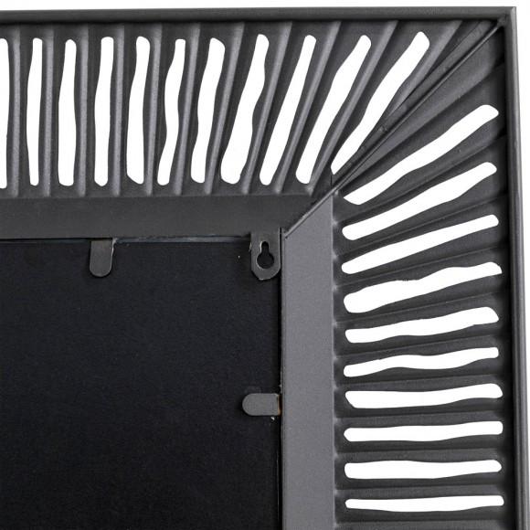 Glitzhome Glitzhome 34.50"H Oversized Modern Black & Gold Metal Wall Mirror