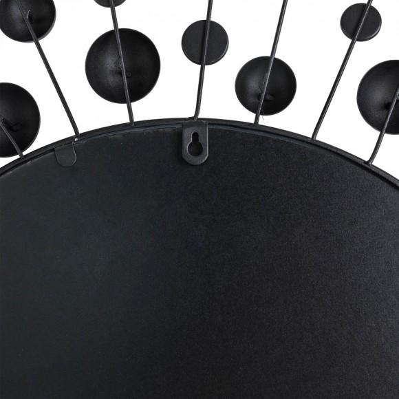 Glitzhome Glitzhome 34.65"D Oversized Metal Framed With Beads Round Wall Mirror