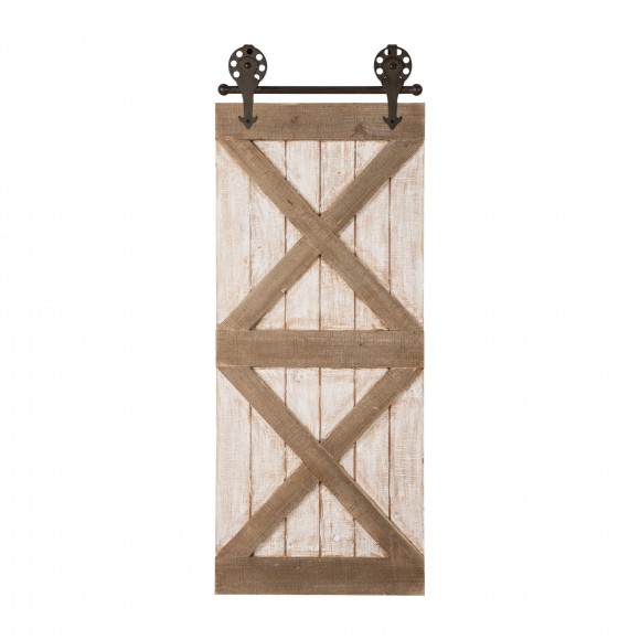glitzhome Glitzhome 35.25"H Farmhouse Wooden Barn Door Wall Decor