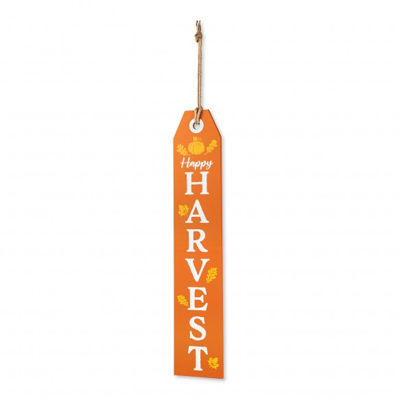 glitzhome Glitzhome 35.5"H Fall and Halloween Wood Reversible Tag Porch Sign