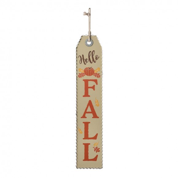 glitzhome Glitzhome 35.5"H Fall and Thanksgiving Double Sided Wooden Tag Porch Sign