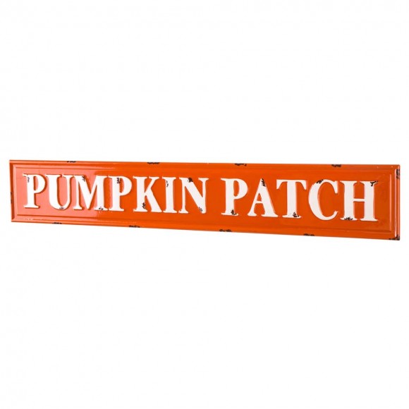 Glitzhome Glitzhome 35.75"L Enameled Metal "PUMPKIN PATCH" Wall Sign
