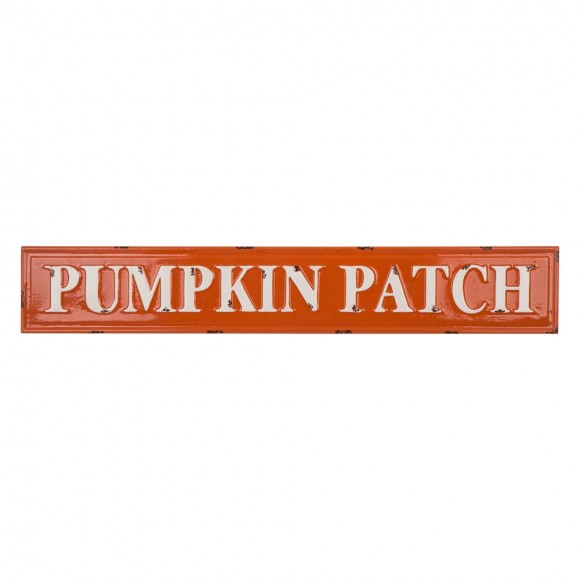 glitzhome Glitzhome 35.75"L Enameled Metal "PUMPKIN PATCH" Wall Sign