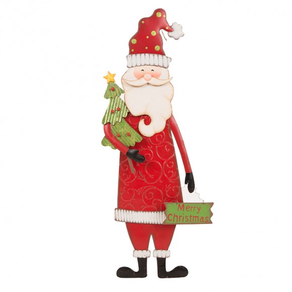 Glitzhome Glitzhome 36.02"H Metal Santa Yard Stake Or Standing Décor Or Wall Décor (Three Function)