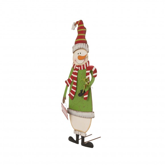 Glitzhome Glitzhome 36.02"H Metal Snowman Yard Stake Or Standing Decor Or Wall Décor (Three Functions)
