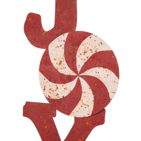 Glitzhome Glitzhome 36.02"H Rusty Metal "JOY" Yard Stake Or Wall Décor