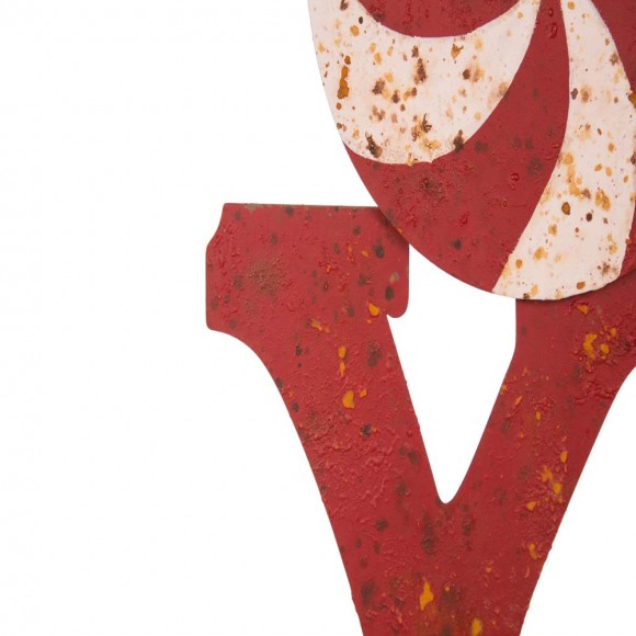 Glitzhome Glitzhome 36.02"H Rusty Metal "JOY" Yard Stake Or Wall Décor