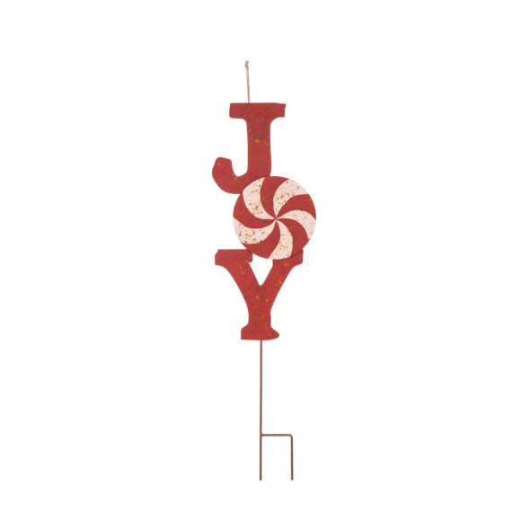 glitzhome Glitzhome 36.02"H Rusty Metal "JOY" Yard Stake or Wall Décor