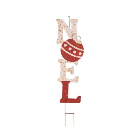 glitzhome Glitzhome 36.02"H Rusty Metal "NOEL" Yard Stake or Wall Décor