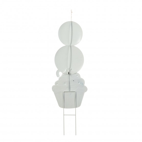 Glitzhome Glitzhome 36.25"H Christmas Metal Peppermint And Cupcake Yard Stake (KD)