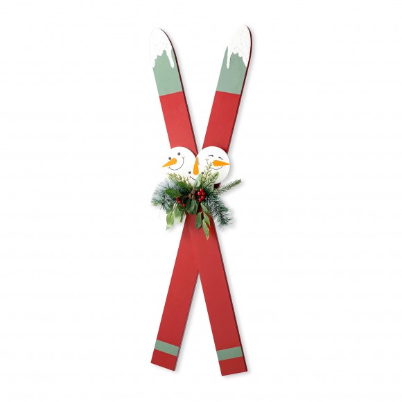 glitzhome Glitzhome 36"H Christmas Wooden Sleigh Porch Decor