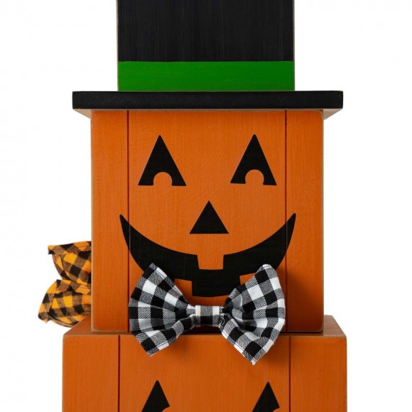 Glitzhome Glitzhome 36"H Double Sided Stacked Wooden Box Porch Decor For Halloween And Fall