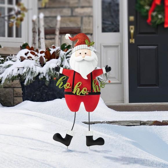 Glitzhome Glitzhome 36"H Metal Santa HOHOHO Yard Stake