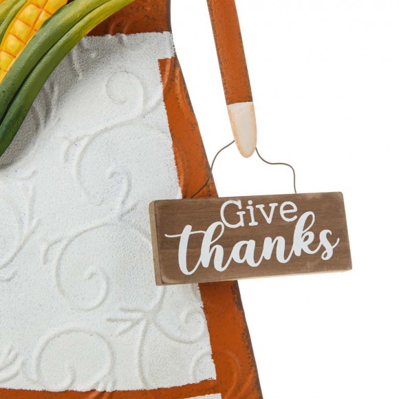 Glitzhome Glitzhome 36"H Metal Thanksgiving Pilgrim Girl Yard Stake Standing Decor Or Hanging Decor (Three Function)