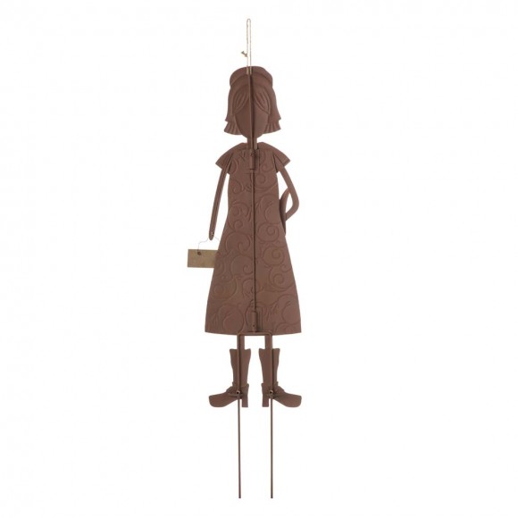 Glitzhome Glitzhome 36"H Metal Thanksgiving Pilgrim Girl Yard Stake Standing Decor Or Hanging Decor (Three Function)