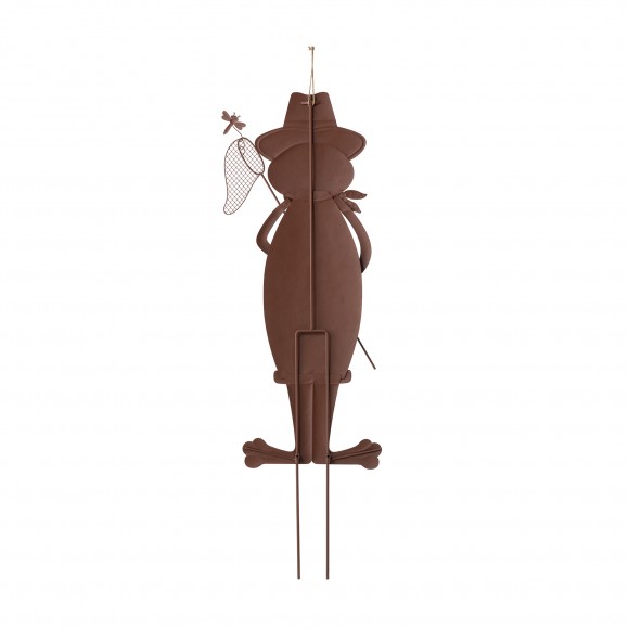 Glitzhome Glitzhome 36"H Multi-functional 3-in-1 Metal Standing Frog Garden Yardstake Wall Decor Floor Decor (KD)