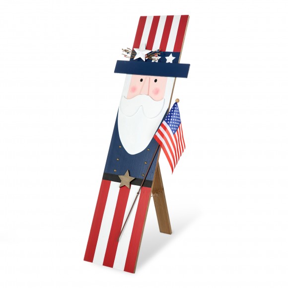 glitzhome Glitzhome 36"H Patriotic Americana Wooden Uncle Sam Porch Decor
