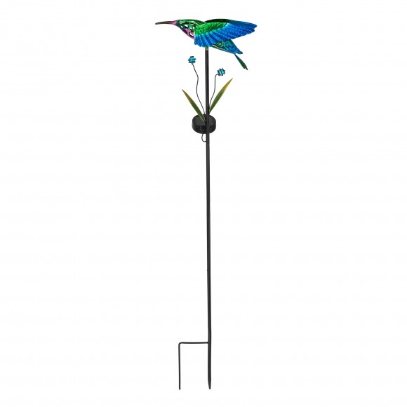 Glitzhome Glitzhome 36"H Solar Hummingbird Yardstake (KD)
