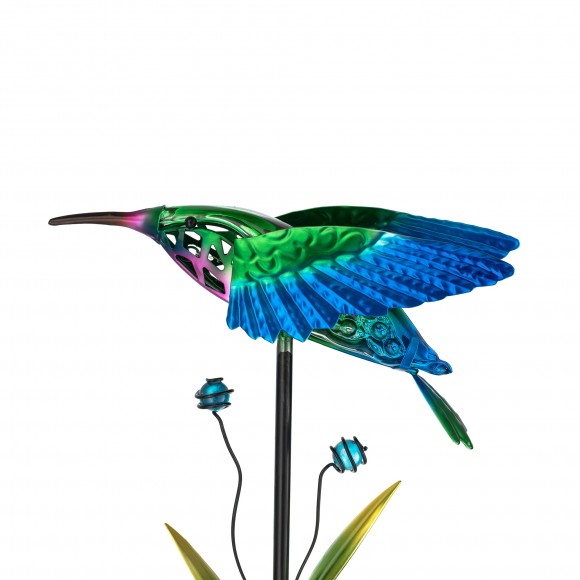 Glitzhome Glitzhome 36"H Solar Hummingbird Yardstake (KD)
